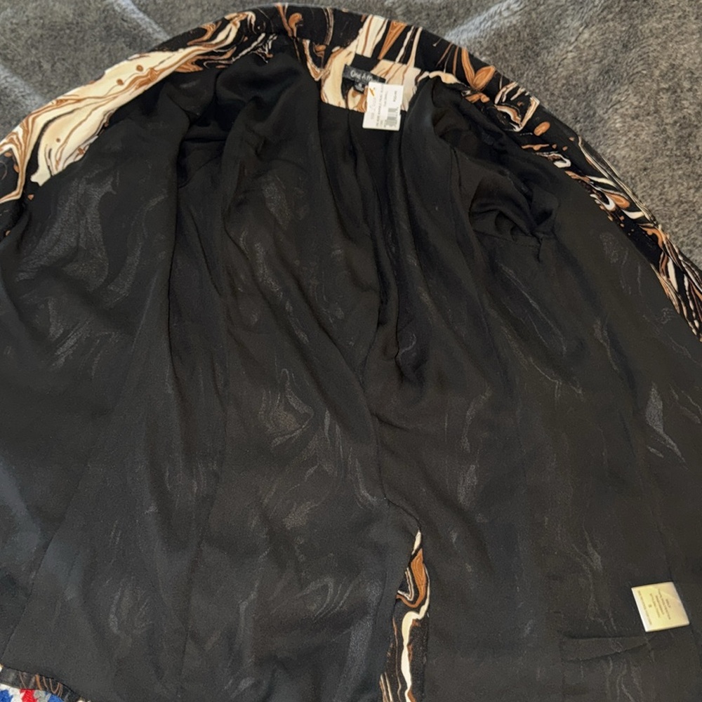 One N More New With Tags black, brown, cream size Small Blazer - Picture 10 of 17